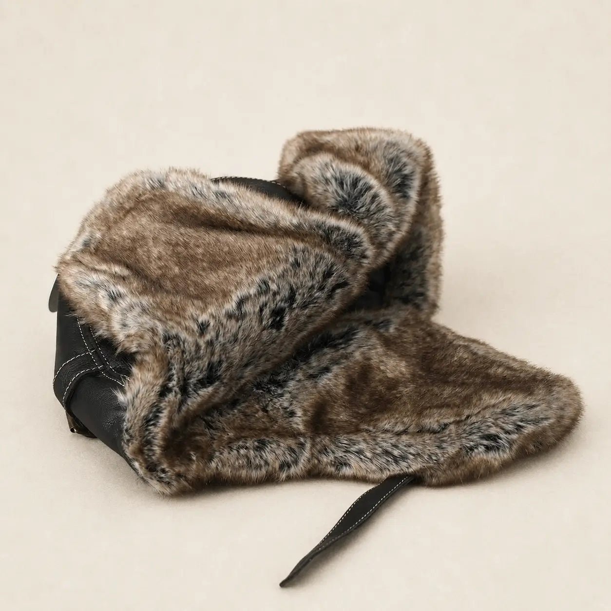 Unisex Vintage Style Genuine Sheep Leather Aviator HatFirelady Fur