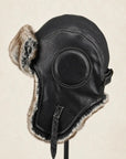 Unisex Vintage Style Genuine Sheep Leather Aviator HatFirelady Fur