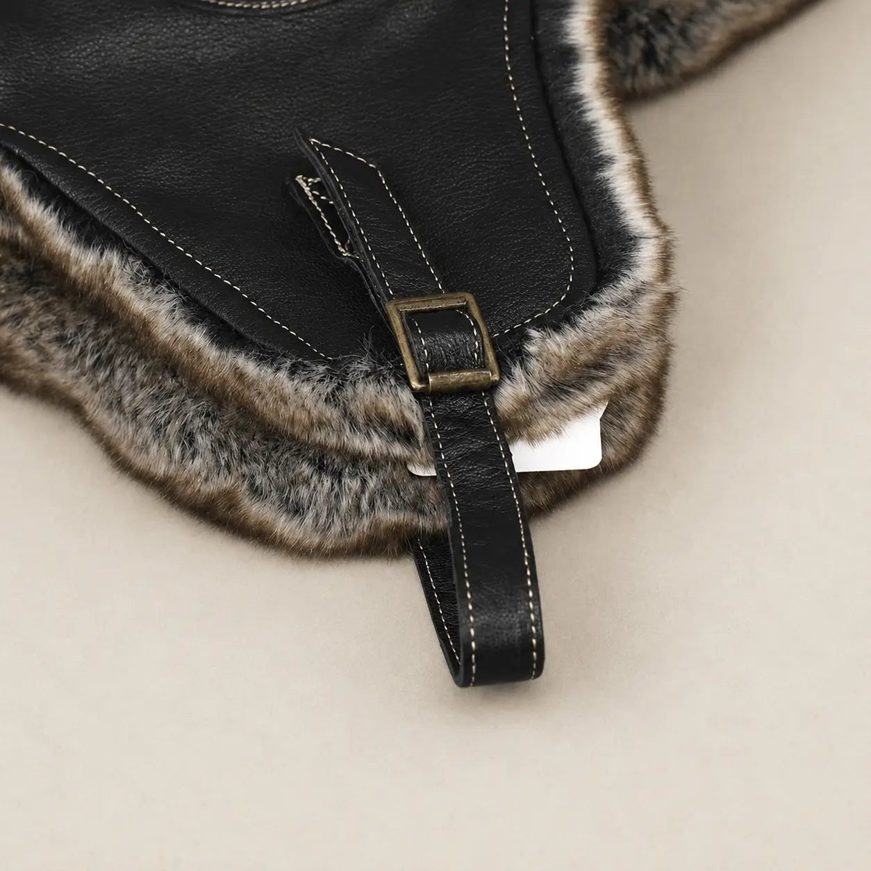 Unisex Vintage Style Genuine Sheep Leather Aviator HatFirelady Fur