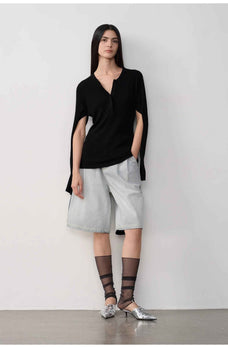 “Unruly Sonata” Neutral Style Loose Feeling Imported Washed Mid Rise Bumped Side Wide Leg Washed Denim Mid Pants - variant_title