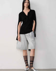 “Unruly Sonata” Neutral Style Loose Feeling Imported Washed Mid Rise Bumped Side Wide Leg Washed Denim Mid Pants - variant_title