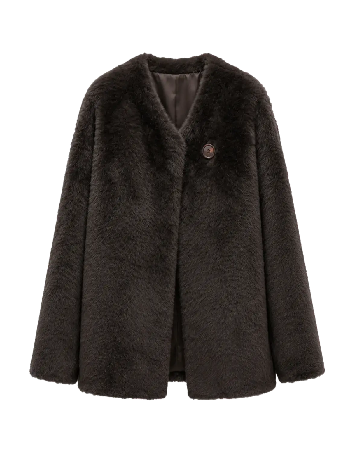 Urban Home iron ore ash Merino shearling coat front product view