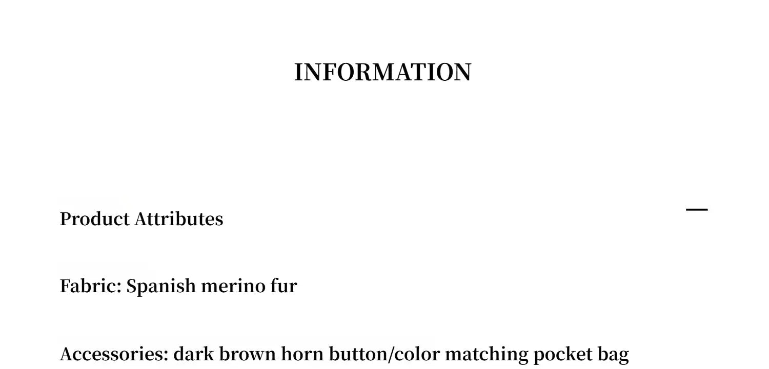 Urban Home imported Merino shearling coat product information