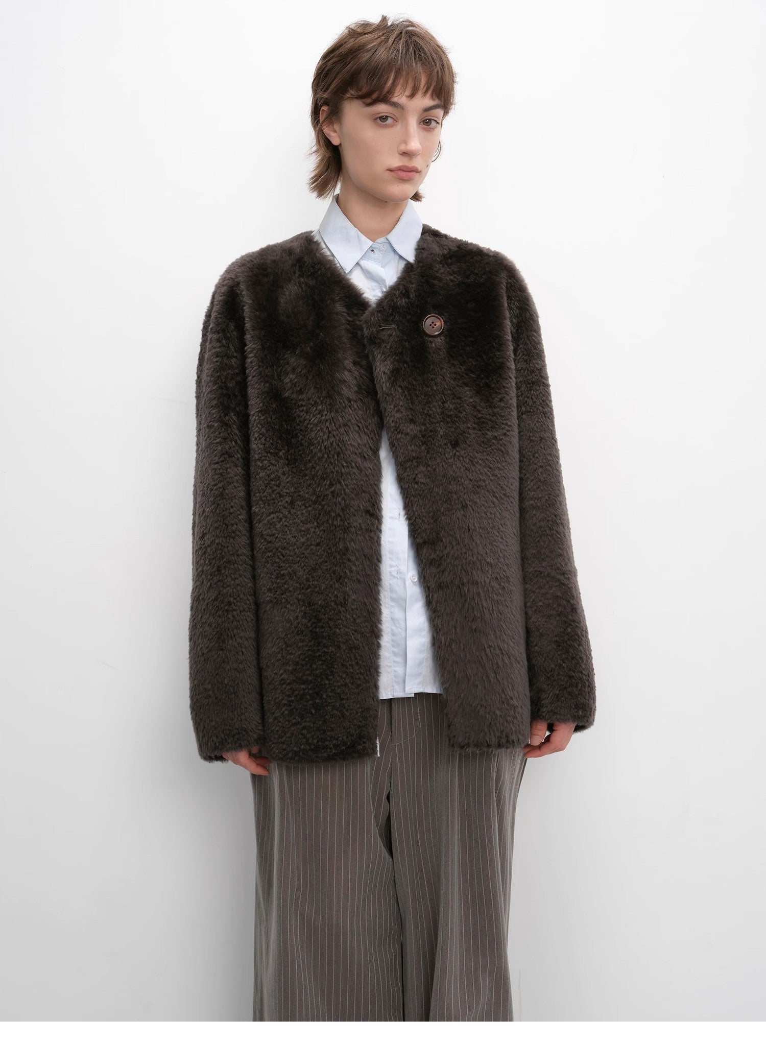 "Urban Home" Imported Merino Wool Fur Sheepskin Jacket for Women - variant_title