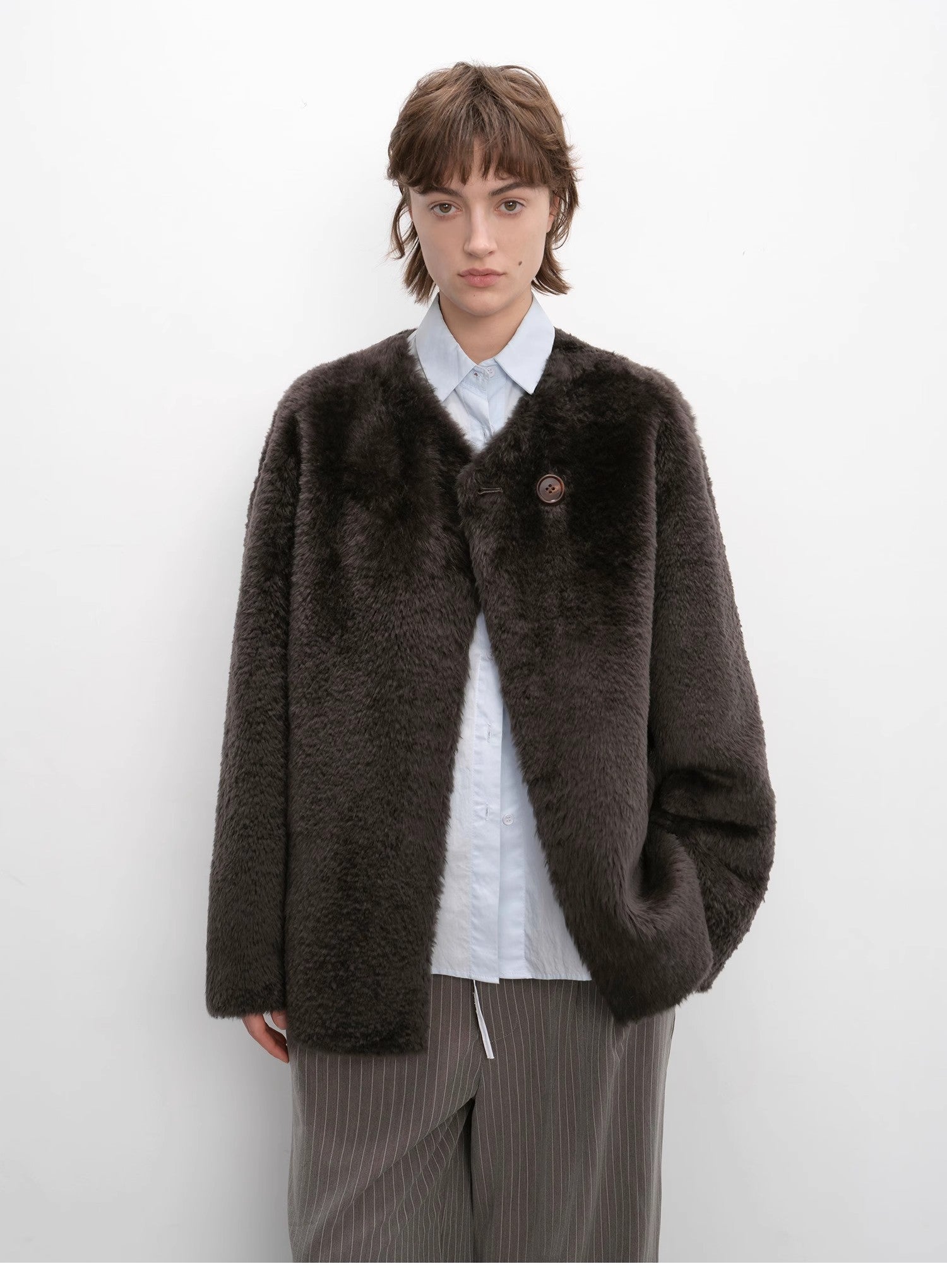 "Urban Home" Imported Merino Wool Fur Sheepskin Jacket for Women - variant_title