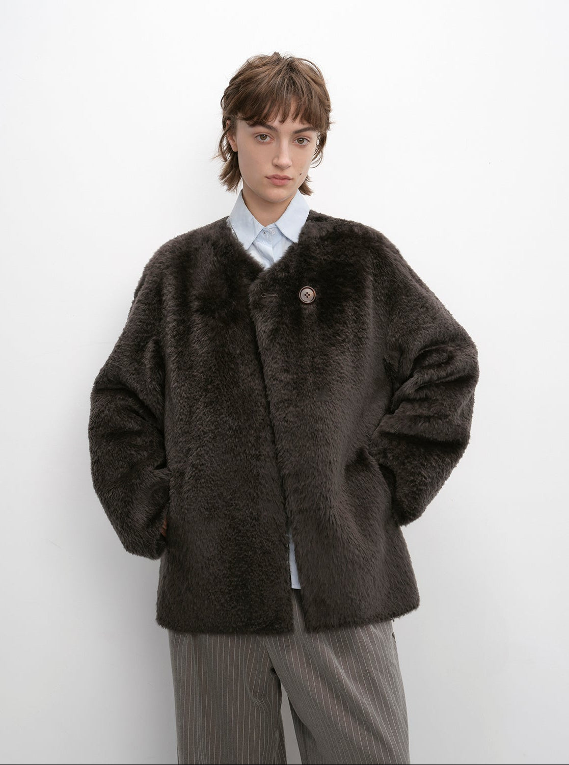"Urban Home" Imported Merino Wool Fur Sheepskin Jacket for Women - variant_title