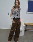 "Venice" Classical simple silhouette Italian imported jacquard ethnic style V - neck vest - variant_title