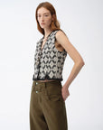 "Venice" Classical simple silhouette Italian imported jacquard ethnic style V - neck vest - variant_title