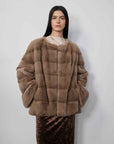 Vintage Clock Velvet Mink Fur Coat Winter - variant_title