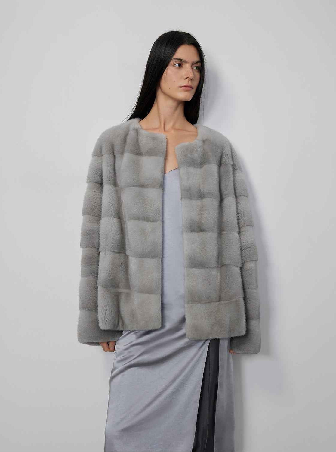 Vintage Clock Velvet Mink Fur Coat Winter - variant_title