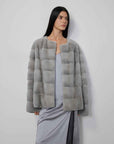 Vintage Clock Velvet Mink Fur Coat Winter - variant_title