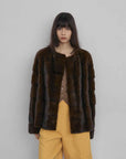 Vintage Clock Velvet Mink Fur Coat Winter - variant_title