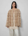 Vintage Clock Velvet Mink Fur Coat Winter - variant_title
