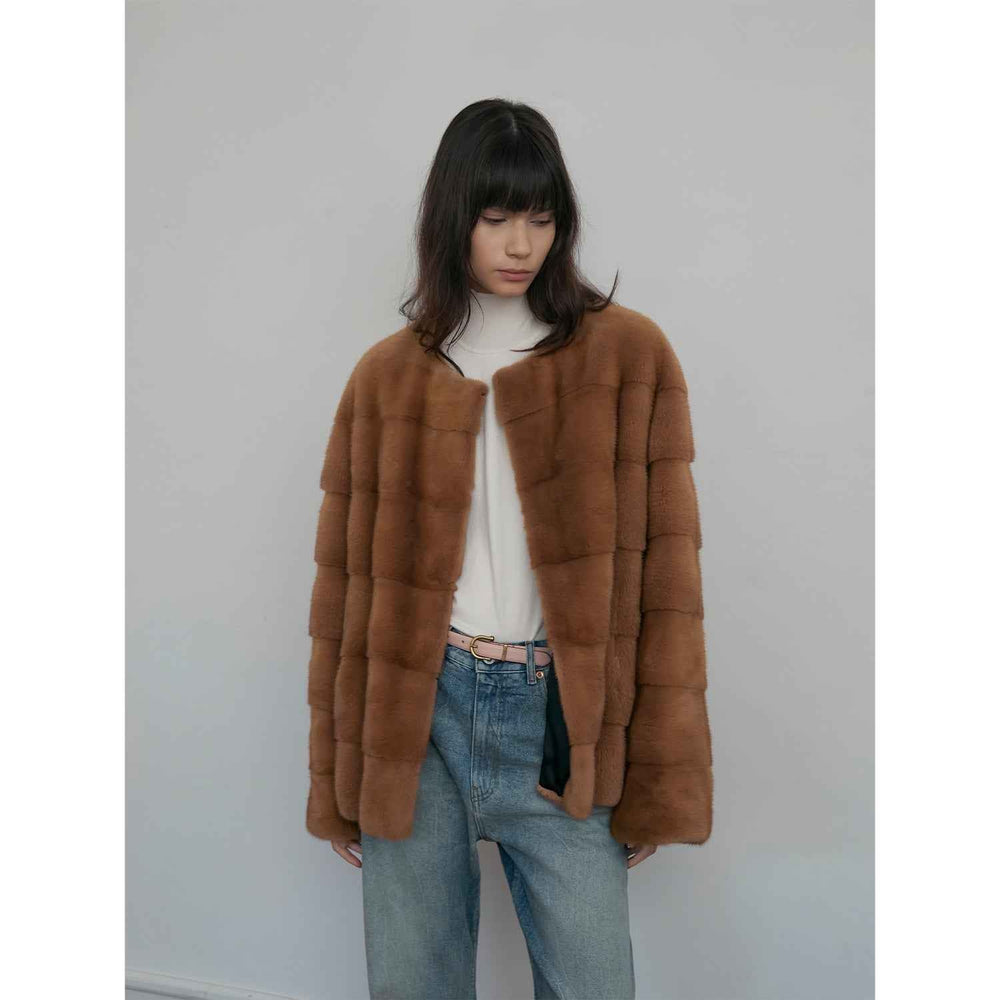 Firelady Fur mink velvet coat fit and texture reference