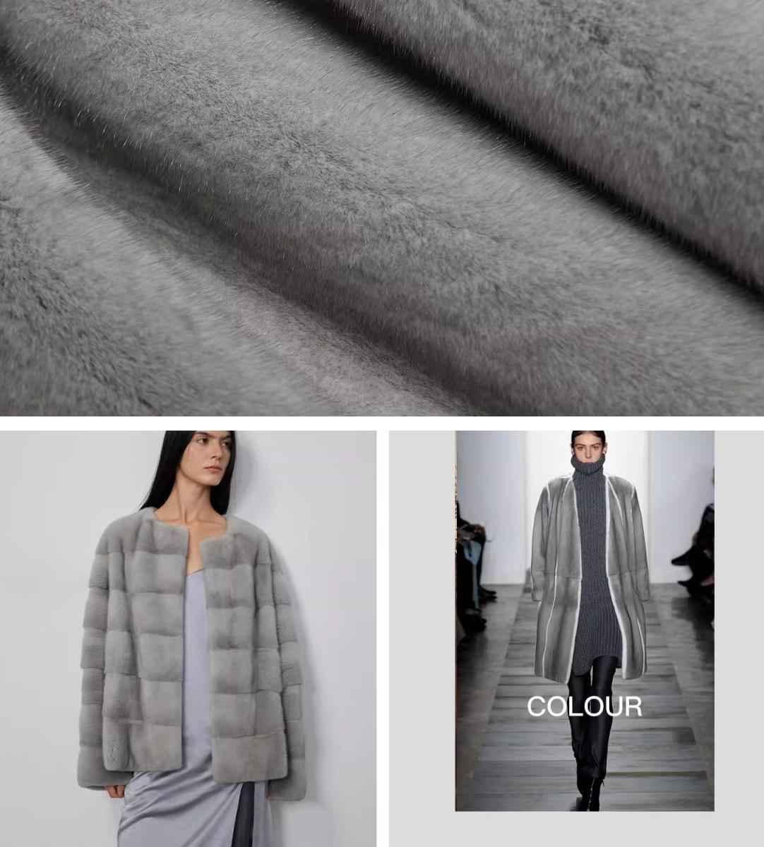 Vintage Clock Velvet Mink Fur Coat Winter - variant_title
