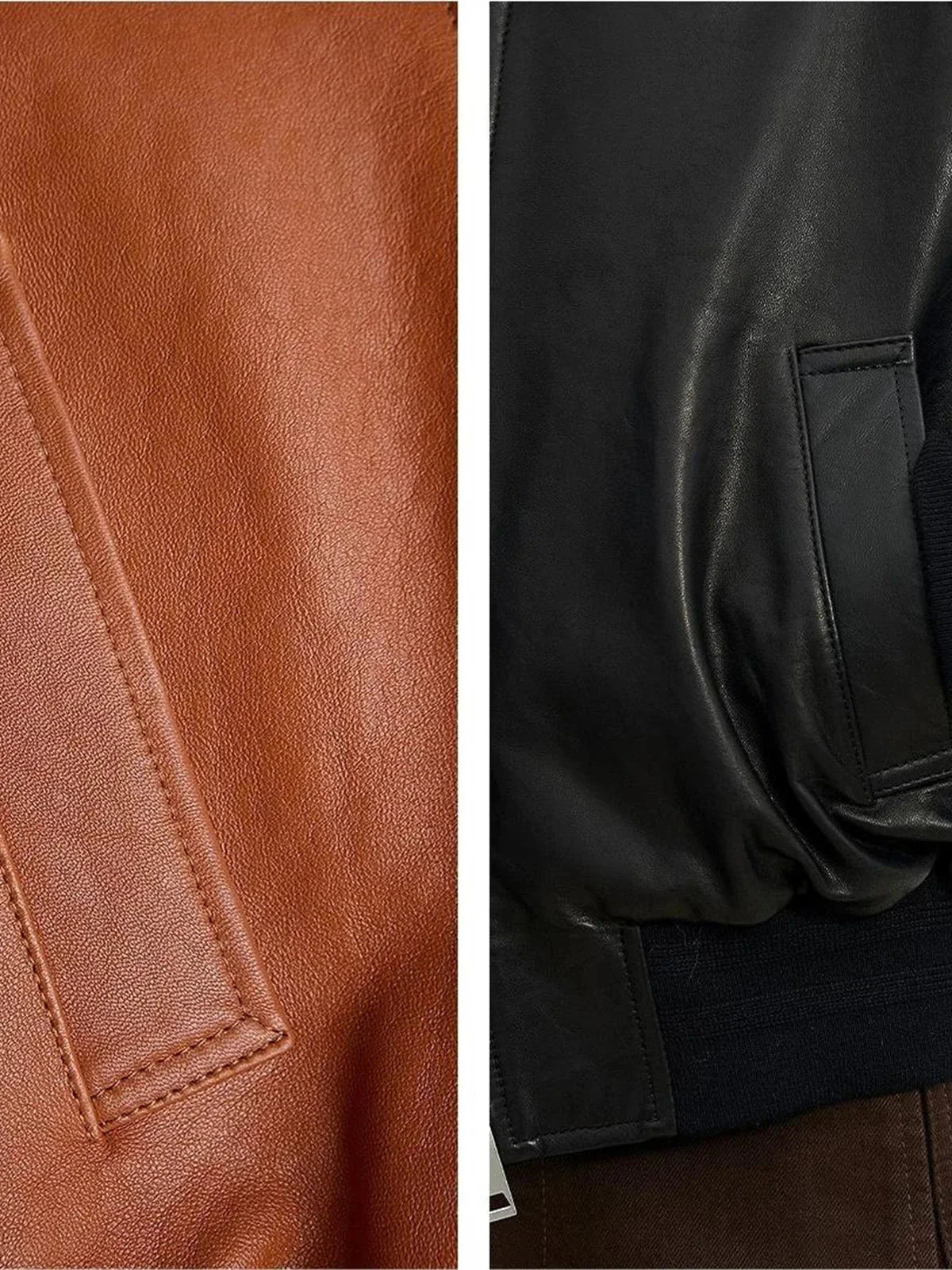 Cropped Lambskin Leather Jacket - product details