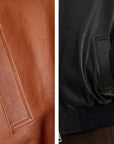 Cropped Lambskin Leather Jacket - product details
