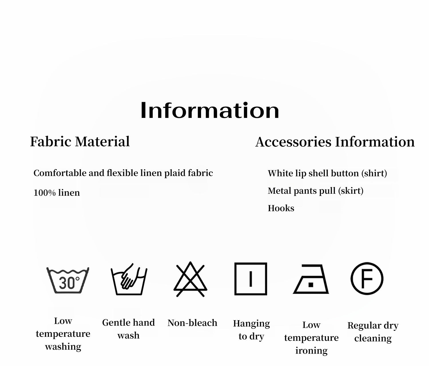 Vintage Linen Shirt Skirt Two - Piece Spring"Plaid Sketch" - variant_title