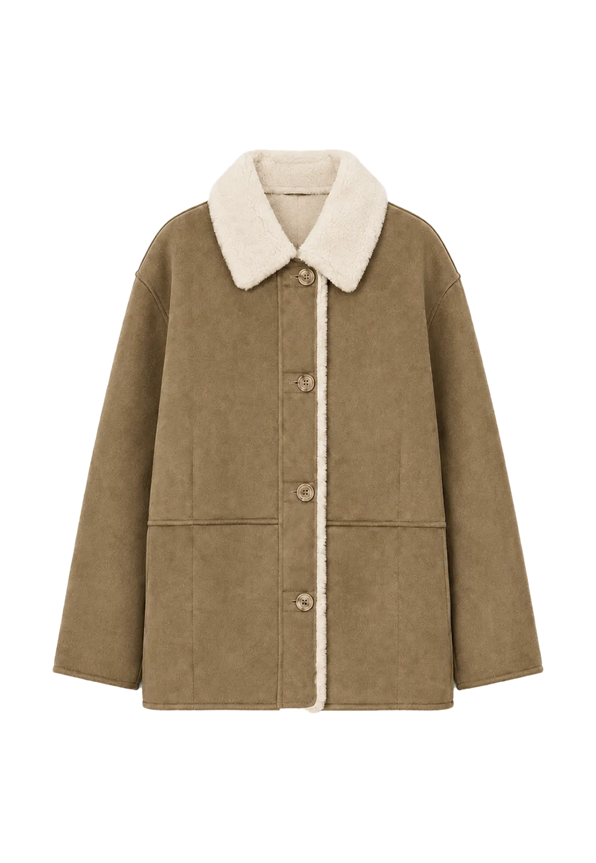 Vintage Manor faux leather shearling jacket with furry lapel product image 05