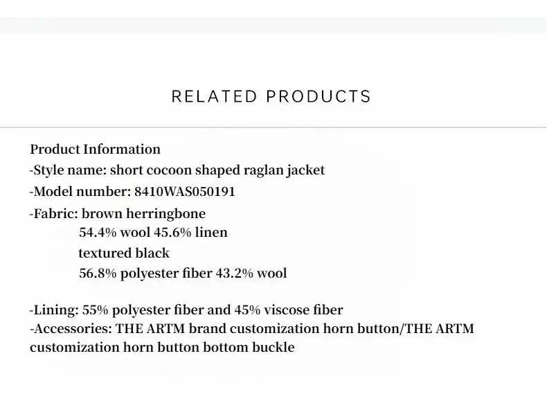 Warm Cocoon Italian herringbone wool short coat product image 10