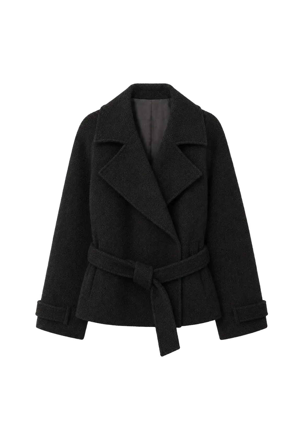 Warm Cocoon Italian herringbone wool short coat product image 06