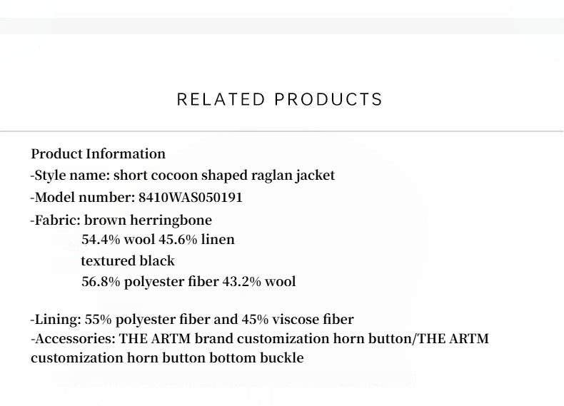 "Warm Cocoon" Italian Herringbone Wool Classic Lapel Micro - coon Short Wool Coat for Women - variant_title
