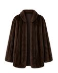 Warm Coffee Brown Sable mink short jacket, transparent product view