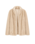 Warm Coffee Palomino mink short jacket, transparent product view