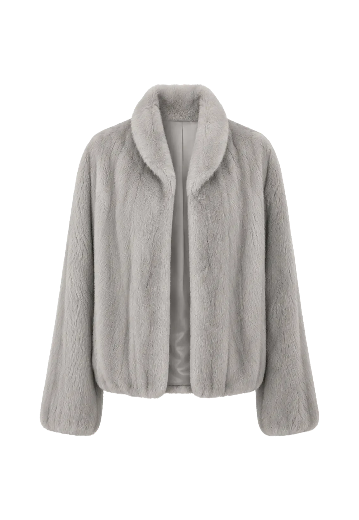 Warm Coffee Sapphire mink short jacket, transparent product view