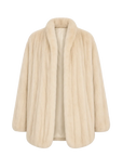 Warm Coffee Palomino long mink jacket, transparent product view