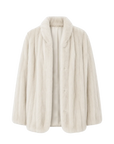 Warm Coffee Pearl Beige mink jacket, transparent product view