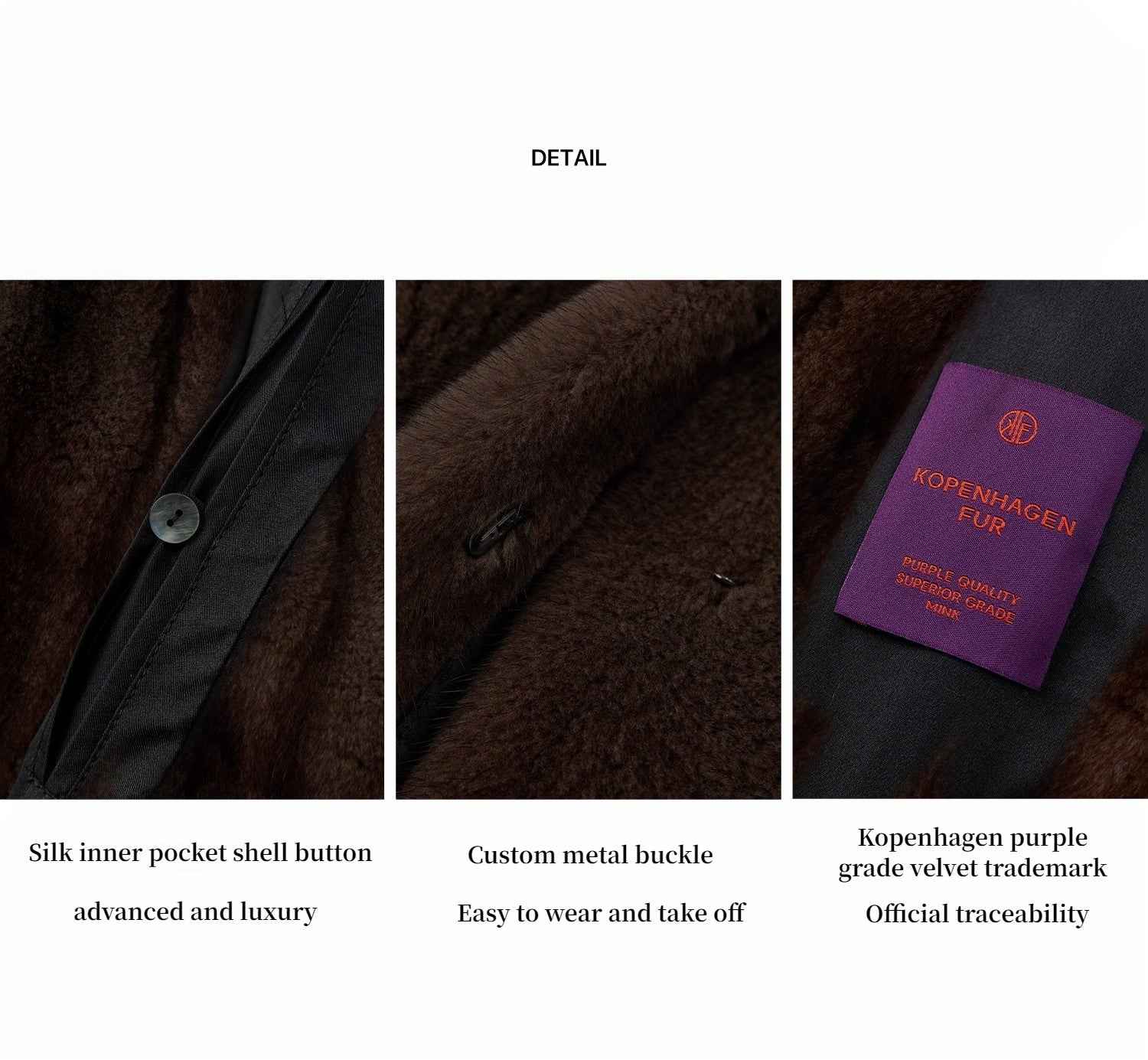 Warm coffee mink retro imported stand collar short mink fur coat - variant_title