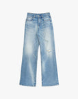"West City Rhythm" Handmade Whisker Washed Flared Jeans Spring - variant_title