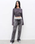 "Winter Date" fashionable slim silhouette permeation printing and dyeing process loose knitted straight pants - variant_title