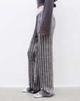 "Winter Date" fashionable slim silhouette permeation printing and dyeing process loose knitted straight pants - variant_title