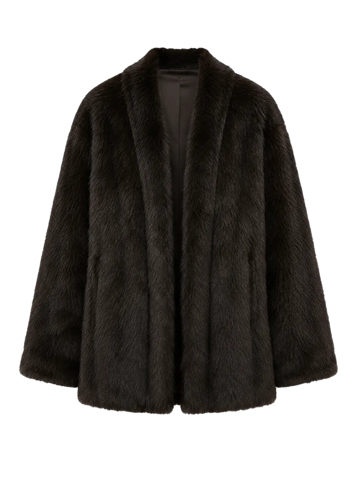 Winter Love Island ink gray Italian Toscana shearling coat front product view