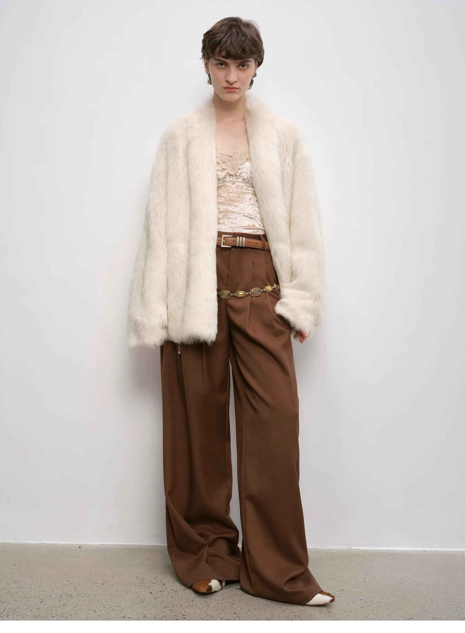 "Winter Love Island"Tuscan fur one - piece coat women's long hanging collar straight fur coat - variant_title