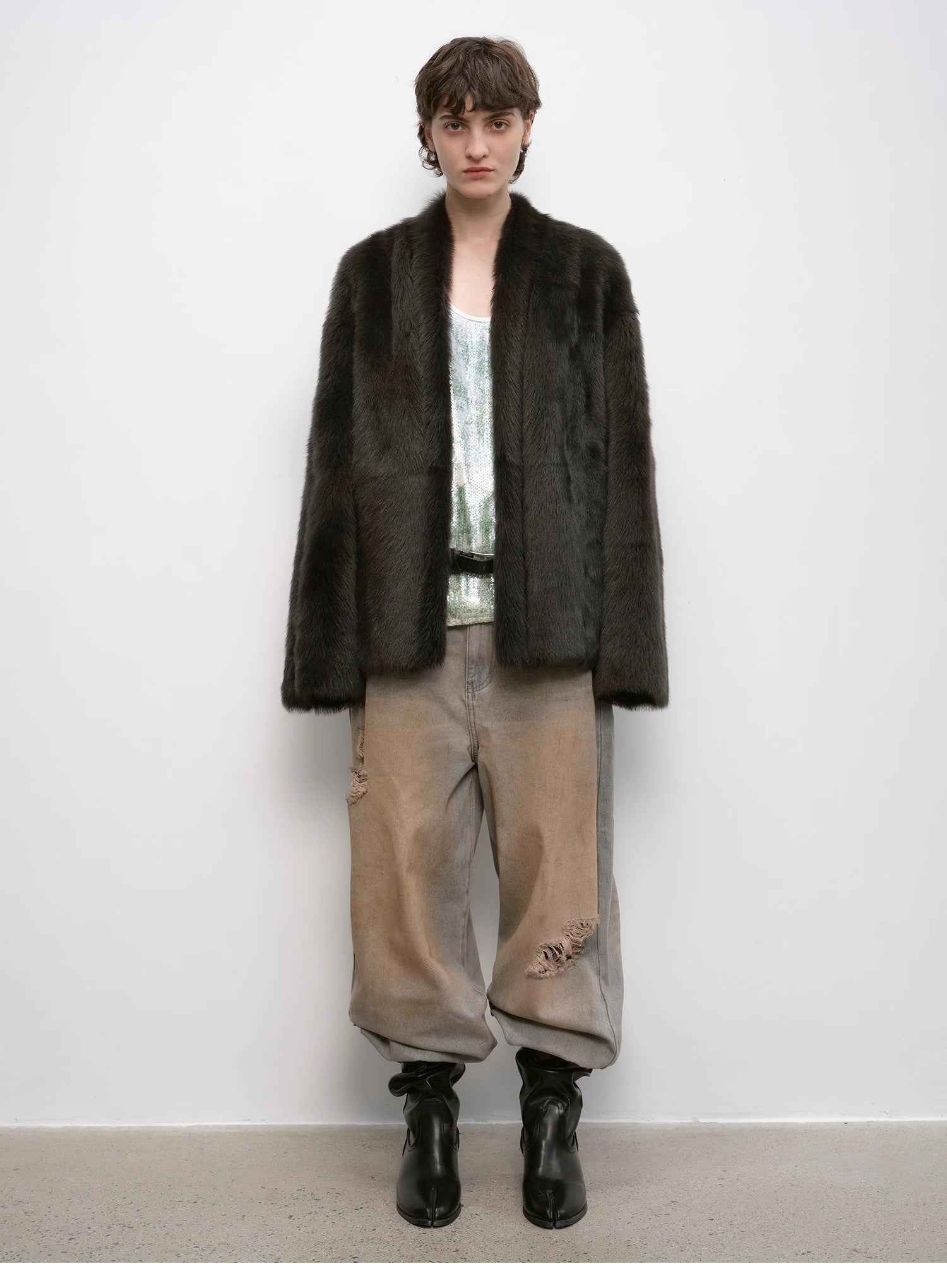 "Winter Love Island"Tuscan fur one - piece coat women's long hanging collar straight fur coat - variant_title