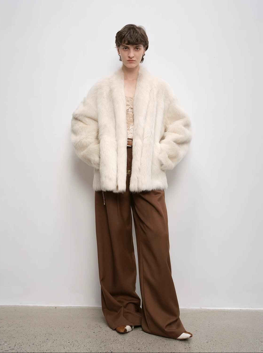 "Winter Love Island"Tuscan fur one - piece coat women's long hanging collar straight fur coat - variant_title