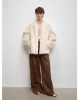 "Winter Love Island"Tuscan fur one - piece coat women's long hanging collar straight fur coat - variant_title