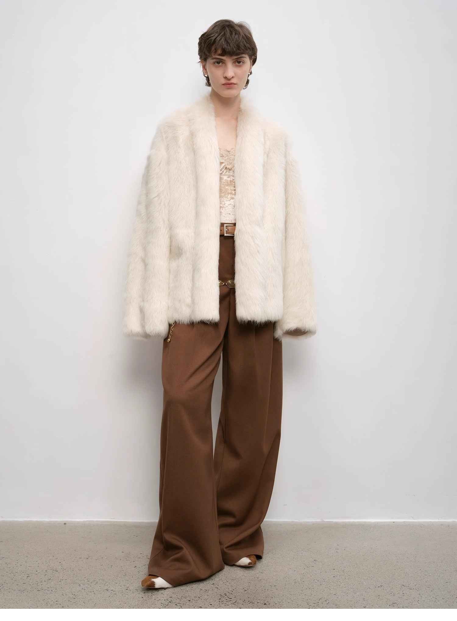 "Winter Love Island"Tuscan fur one - piece coat women's long hanging collar straight fur coat - variant_title