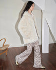 "Winter Snow" lazy silhouette hooded Tuscan curly sheepskin fur coat winter - variant_title