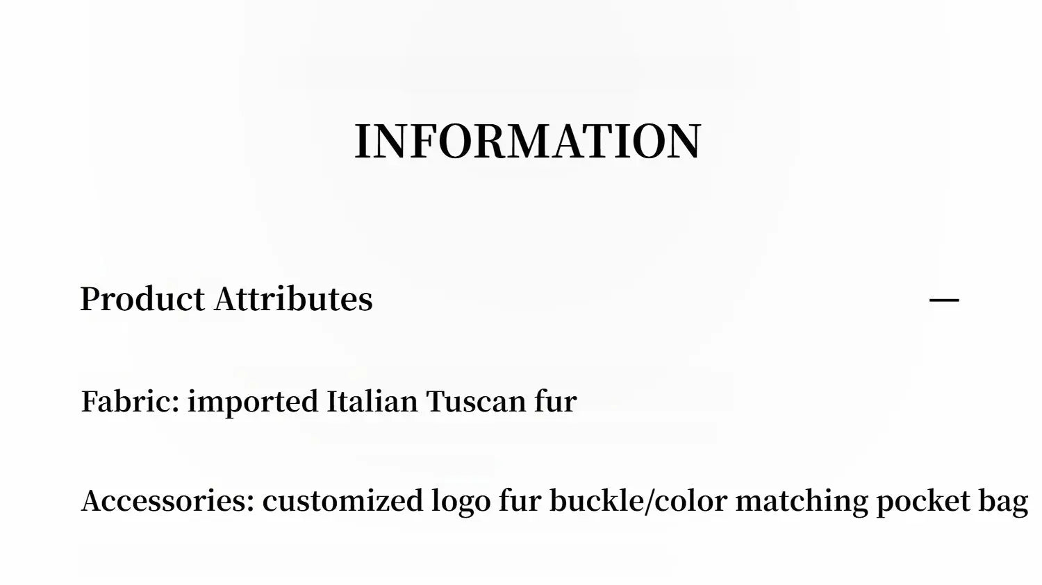 Winter Snow hooded Toscana shearling coat materials information