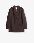 Women's high - density fine silk wool peaked lapel suit jacket - variant_title