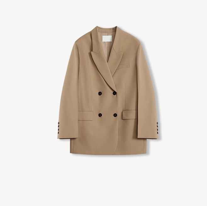 Women's high - density fine silk wool peaked lapel suit jacket - variant_title