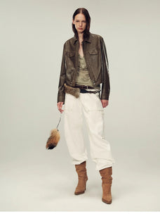 Women's imported suede sheepskin leather jacket product details