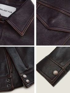 Women's imported suede sheepskin leather jacket care information