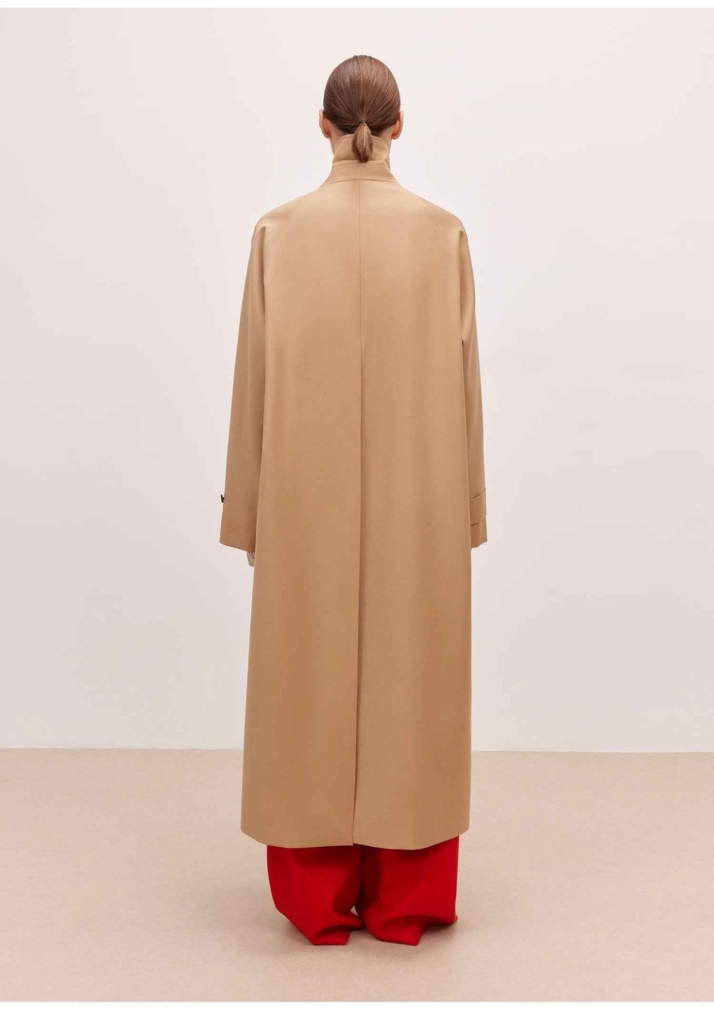 Women's Trench Coat Mid - Length British Wool Blend Petite - Friendly Overcoat "Fragrant Moment" - variant_title