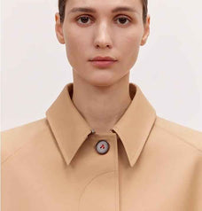 Women's Trench Coat Mid - Length British Wool Blend Petite - Friendly Overcoat "Fragrant Moment" - variant_title