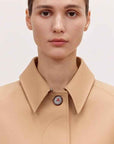 Women's Trench Coat Mid - Length British Wool Blend Petite - Friendly Overcoat "Fragrant Moment" - variant_title